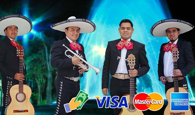 Pagos a mariachis con tarjetas Visa, Mastercard y American Express